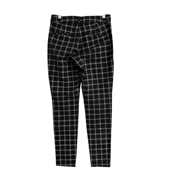Old Navy Pixie Skinny Pants Women’s Black Plaid size 6 Stretch Office Career - Picture 3 of 6